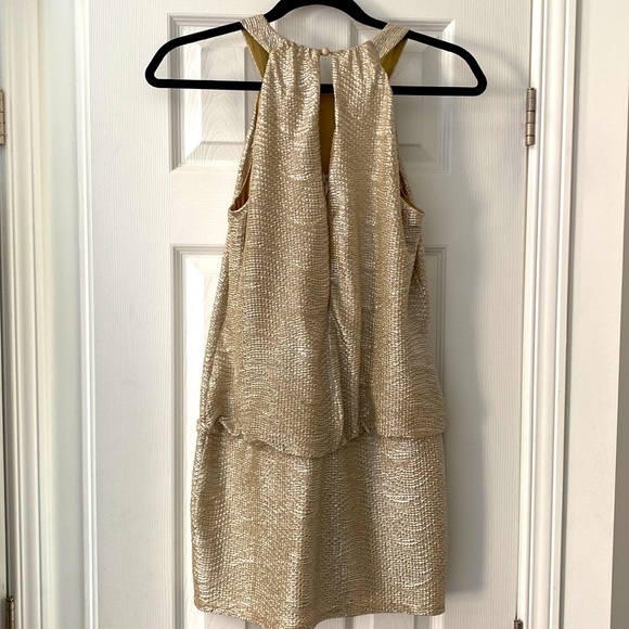 Beautiful metallic silver/gold cocktail dress - Picture 3 of 5